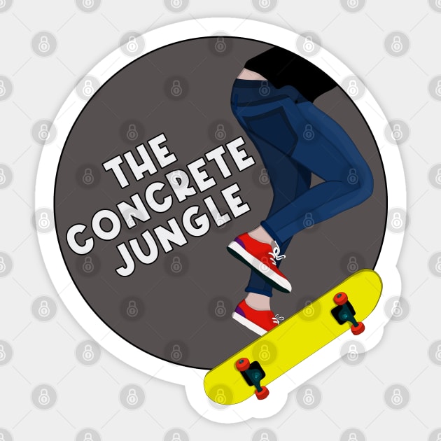 The Concrete Jungle Sticker by DiegoCarvalho